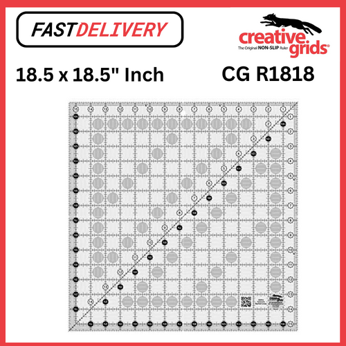 Creative Grids Quilt Ruler 18.5 x 18.5 Inch Square Non Slip Quilt Ruler Sewing Quilting Crafts - CG R1818