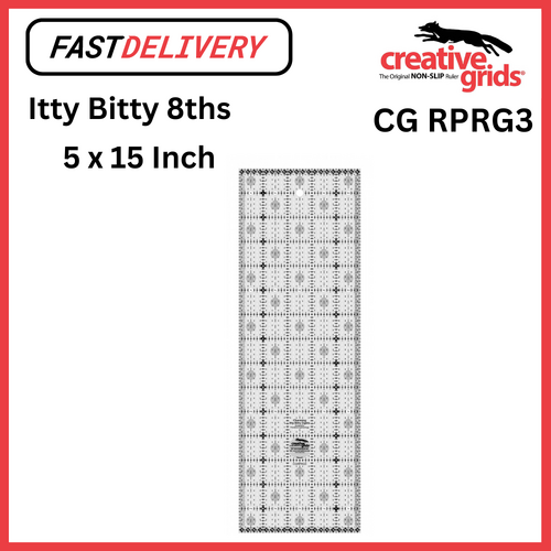 Creative Grids Charming Itty Bitty Eights Ruler 5 x 15 Inch Sewing Quilting Crafts - CG RPRG3 