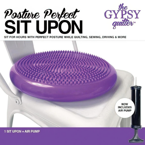 Gypsy Quilter Sit Upon Inflatable, Flexible Cushion For Hard Or Soft Chairs - CG GRIP SIT