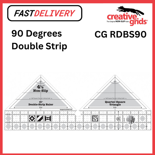 Creative Grids 90 Degree Double Strip Ruler Sewing Quilting Crafts - CG RDBS90