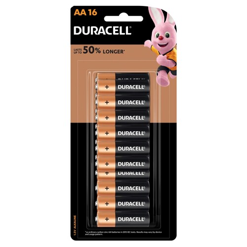 Duracell AA Size Batteries Alkaline All-Purpose Battery - 16 Pack