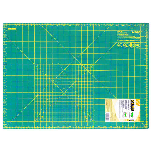 Olfa Cutting Mat Single Sided Self Healing Medium 61cm x 45cm (24x18in) Crafts & Sewing Green - OL4125