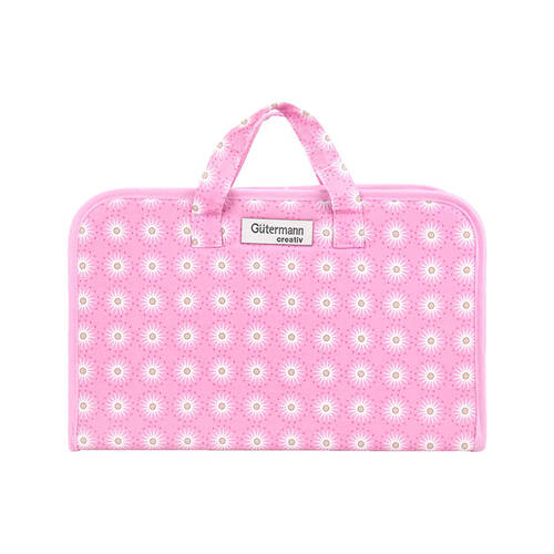 Gutermann Sewing Portofino Carry All Storage Case Crafts Hobby Basket 010997 - Starburst Pink