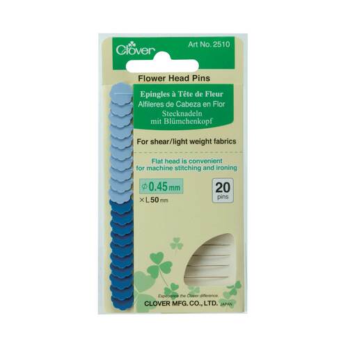 Clover Flower Head Pins Fine 20 Pins Per Pack Size 0.45 x 50mm - 2510