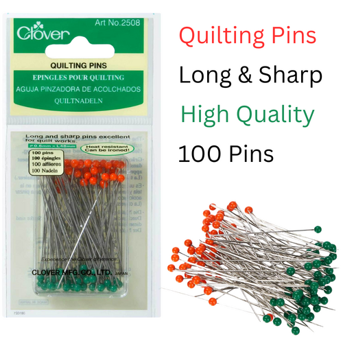 Clover Quilting Pins 100 Pins Per Pack Size 0.60 x 48mm - 2508