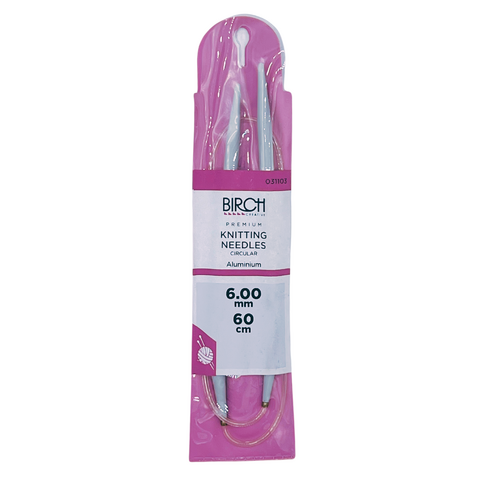 Birch Knitting Needles Premium Circular 60cm 031103 - 6.00mm