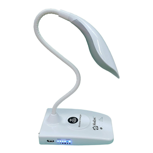 Vivilux Rechargeable Cordless LED Task Lamp With Wireless Charger + USB Port  - VLDSKW01