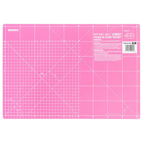 Olfa Cutting Mat Double Sided Self Healing Small 30cm x 45cm (12x18in) PINK - OL4173