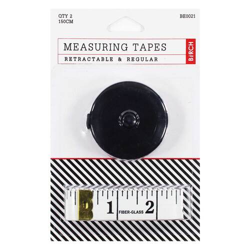 BIRCH Measuring Tape Set Retractable & Regular Tape Measure - BE0021