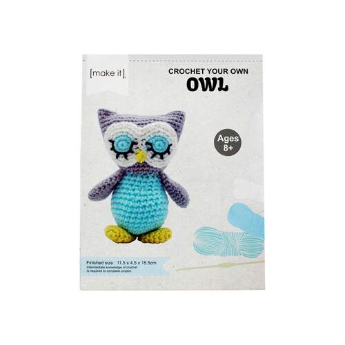 Make It Crochet Your Own Kit 17 x 11 x 11cm, Kids Fun Arts & Crafts - 585265-OWL