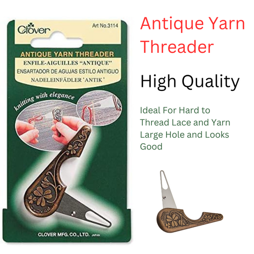 Clover Antique Yarn Threader - Knitting With Elegance - 3114