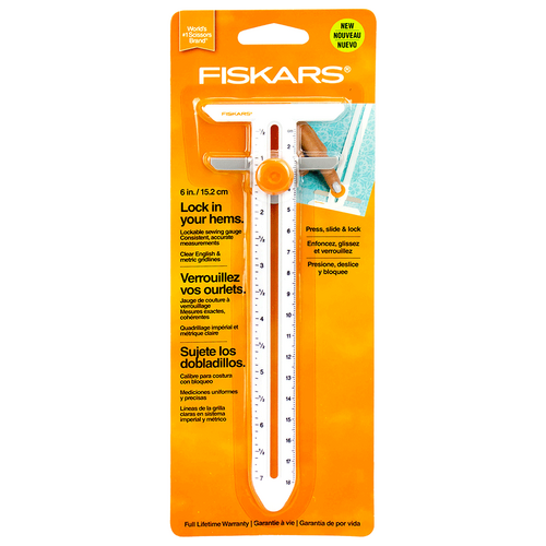 Fiskars Sewing Measuring Gauge 6"-1/8" Increments White - 057830