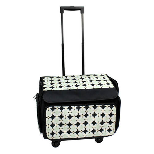 BIRCH Sewing Machine Trolley Tote Bag - 45.7 x 25.4 x 33cm 036069 - Black/White