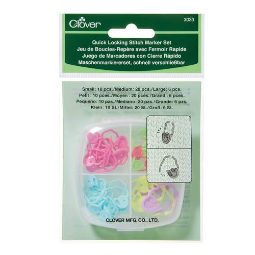 Clover Quick Locking Stitch Marker Set - 303033