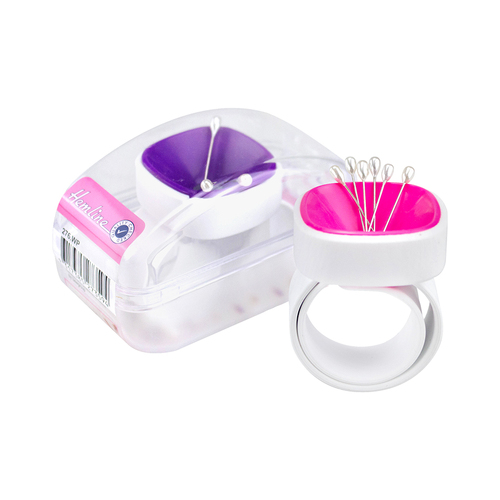 Hemline Wrist Pinny Sewing Pin Holder With Slap on Bracelet Band Assorted Colours - 276.WP.D