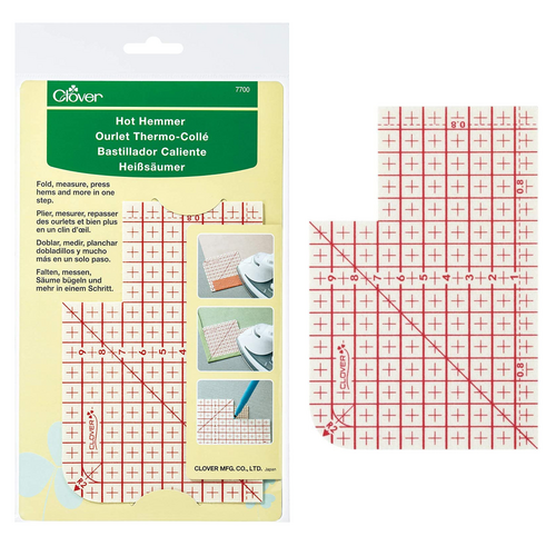 Clover Hot Hemmer Pressing Tool 5" x 6" Quilting Sewing Craft DIY - 7700