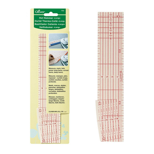 Clover Hot Hemmer Long Pressing Tool 22" x 10" Quilting Sewing Craft DIY - 7701