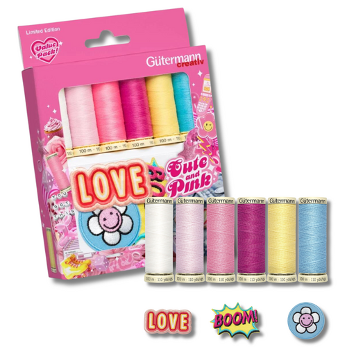 Gutermann Sew-All 100% Polyester Sewing Thread Cute Pink Box Set - 799752