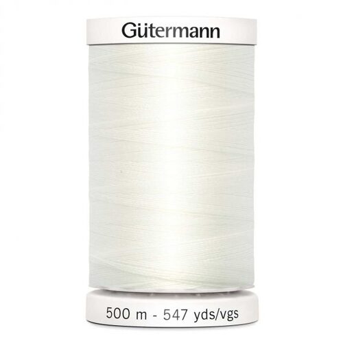 Gutermann Sew-All 100% Polyester Sewing Thread (500m) Colour 111 OFF WHITE