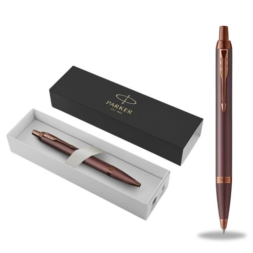 Parker IM Monochrome Stainless Steel Ballpoint Pen Burgundy  - 2190514