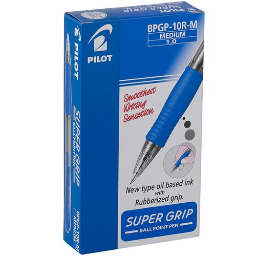 Pilot BPGP Retractable Ballpoint Pen Medium 1.0mm Blue 623141 - 12 Pack