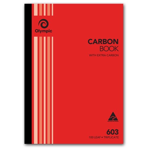 Olympic 603 Carbon Book A4 Triplicate 100 Pages 3 Pack - 83825