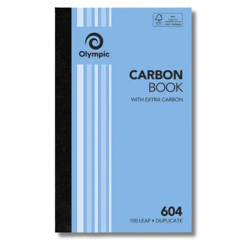 Olympic 604 Carbon Book 200 X 125mm Duplicate 100 Pages - 83820