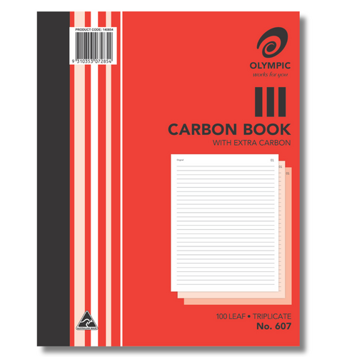 Olympic 607 Carbon Book 10 X 8 Triplicate 100 Pages - 83823