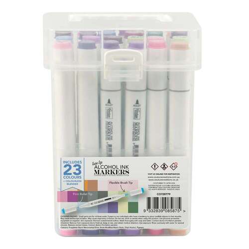 Couture Creations Twin Tip Alcohol Ink Marker Including Case Case also Includes 24 Colours - CO728779