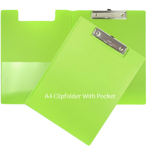 Bantex A4 Clipfolder Clipboard PVC 4240-65 - Lime
