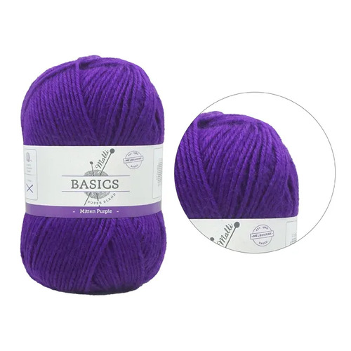 Malli Basics 100g Knitting Yarn Super Blend Acrylic/Polyester Craft ...