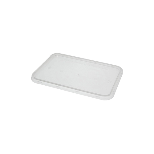 Rectangle Container Lid to Suit 500ml to 1000ml Clear Plastic - 500 Pack