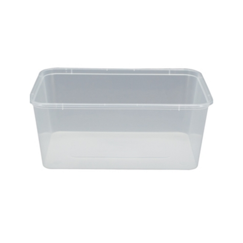 Rectangle Container 1000ml Clear Plastic - 50 Pack