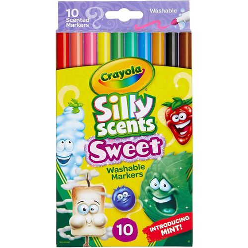 Crayola Silly Scents Fine Line Scented Washable Markers - 10 Pack