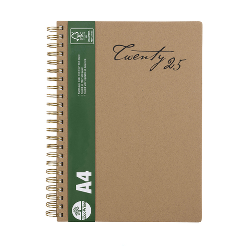 2025 Cumberland A4 Ecowise Week to View Diary Diaries 47SECB25 - Brown