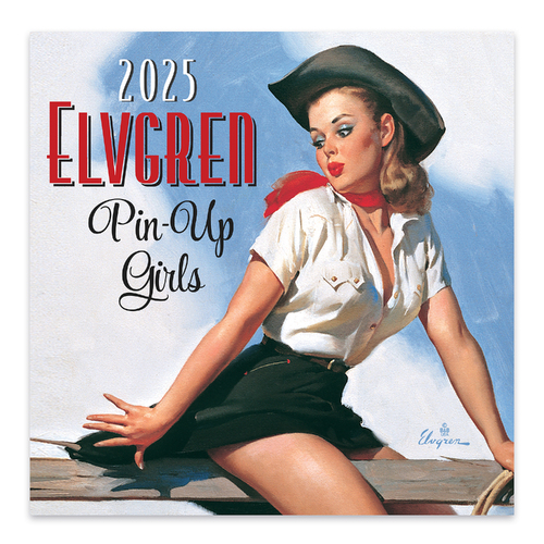 Orange Circle 2025 Wall Calendar Pin Up Girls - 12" x 12" - 25027