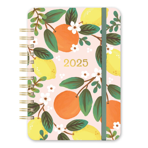 Orange Circle 2025 Do It All Planner Fruit and Flora