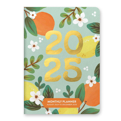 Orange Circle 2025 Monthly Pocket Planner Fruit And Flora