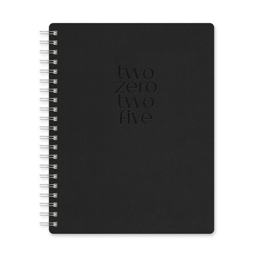 Orange Circle 2025 Baxter Planner Midnight Black