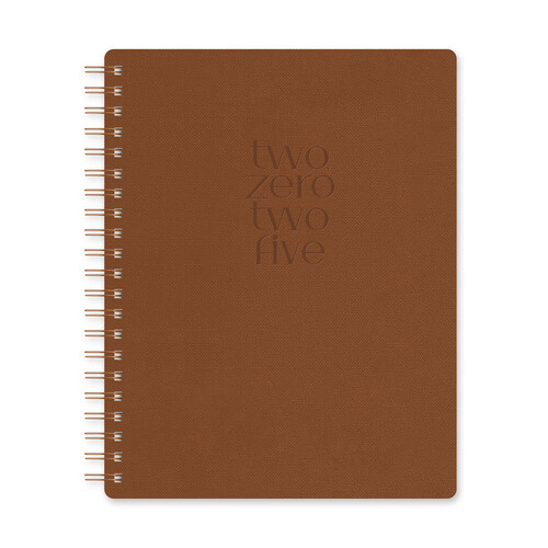 Orange Circle 2025 Baxter Planner Tawny Brown