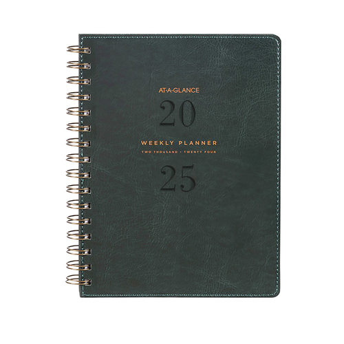 2025 At A Glance A5 Week To Open Signature Diary Planner Diaries AAG300325 - Green