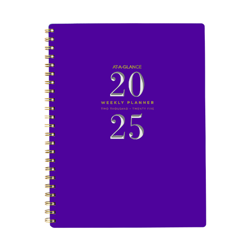 2025 At A Glance A4 Week To Open Signature Lite Diary Planner Diaries AAG301525BL - Lavendar