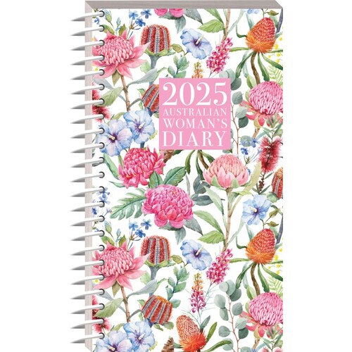 2025 Australian Women's Wiro Diary Slimline Week to View Open WTV 100 x 180mm