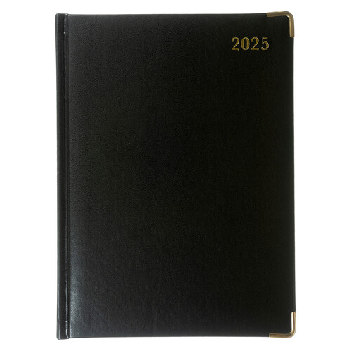 2025 Collins Classic Manager Quarto Diary Day To Page 1200.U99 190x260mm 86355 - Black