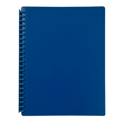 Marbig A4 Display Book Refillable Pockets 20 Page BLUE - 2007001