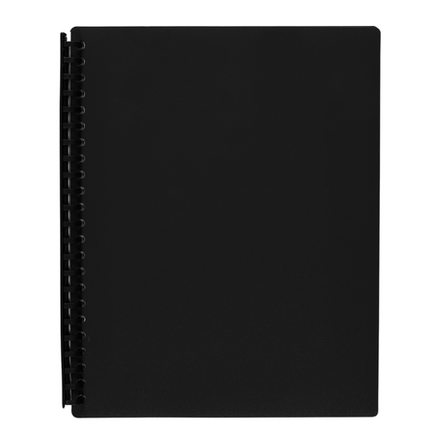 Marbig A4 Display Book Refillable Pockets 20 Page BLACK - 2007002