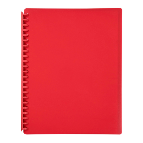 Marbig A4 Display Book Refillable Pockets 20 Page RED - 2007003