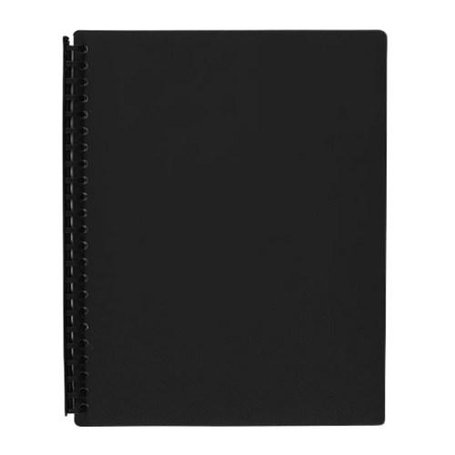 Marbig A4 Display Book Refillable Pockets 40 Page BLACK 12 Pack - 2007402