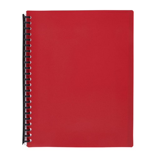 Marbig A4 Display Book Refillable Pockets 40 Page RED 12 Pack - 2007403