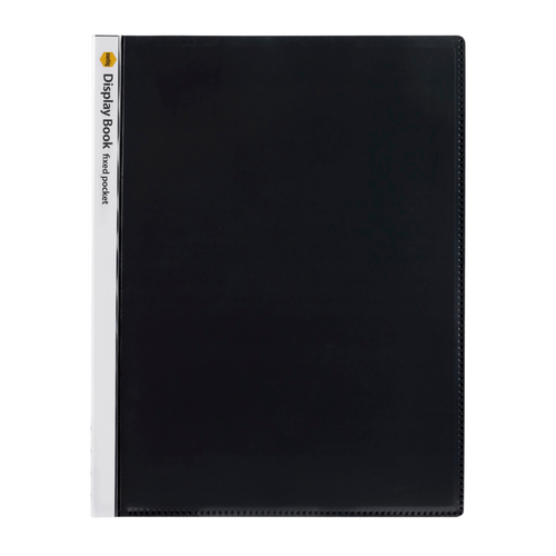 Marbig A4 Display Book NON-Refillable Pockets With Insert Cover 40 Page BLACK 10 Pack - 2003612